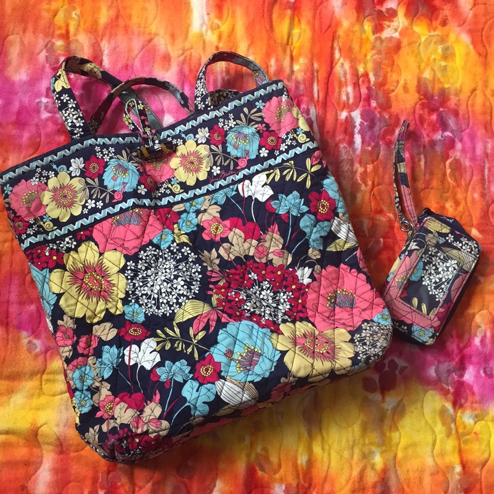 Very Bradley tote and matching wristlet